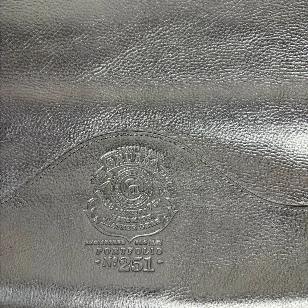 GHURKA Portfolio No. 251 Black Leather Briefcase limited edition
